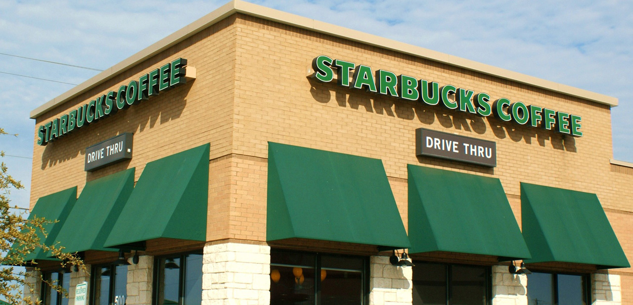 Starbucks awning